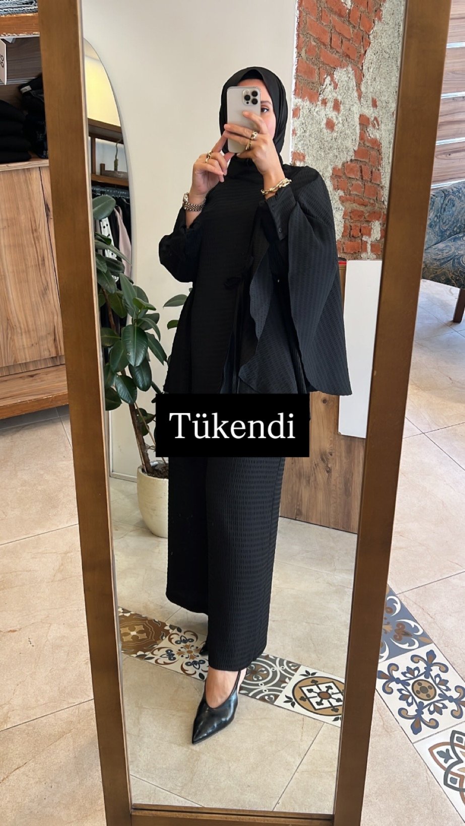 Şal bağlamalı desenli takım QOOQ