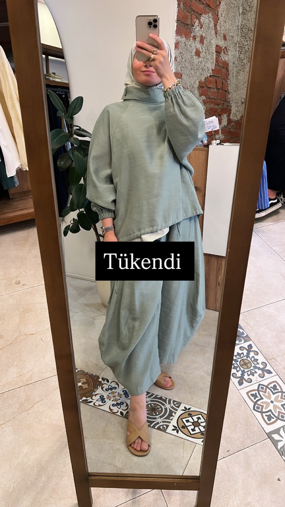 Sasha takım mintt QOOQ