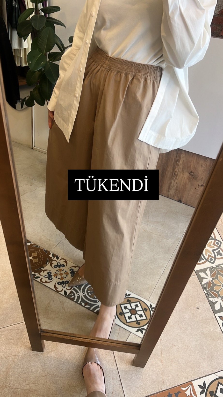 Sole pantolon camel VENÖVE 