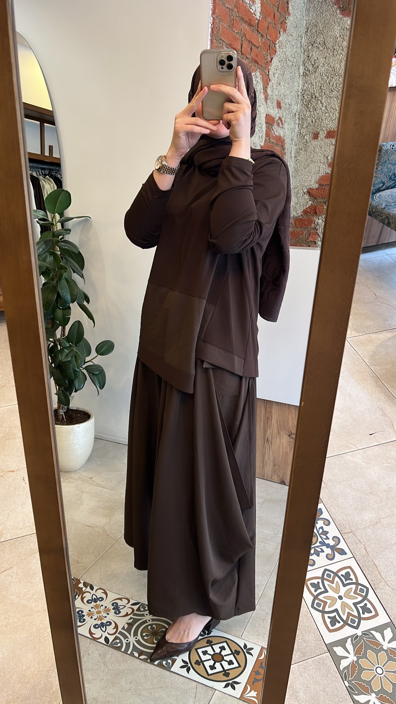 Uzun kollu bambu takım kahve CEREMONY 