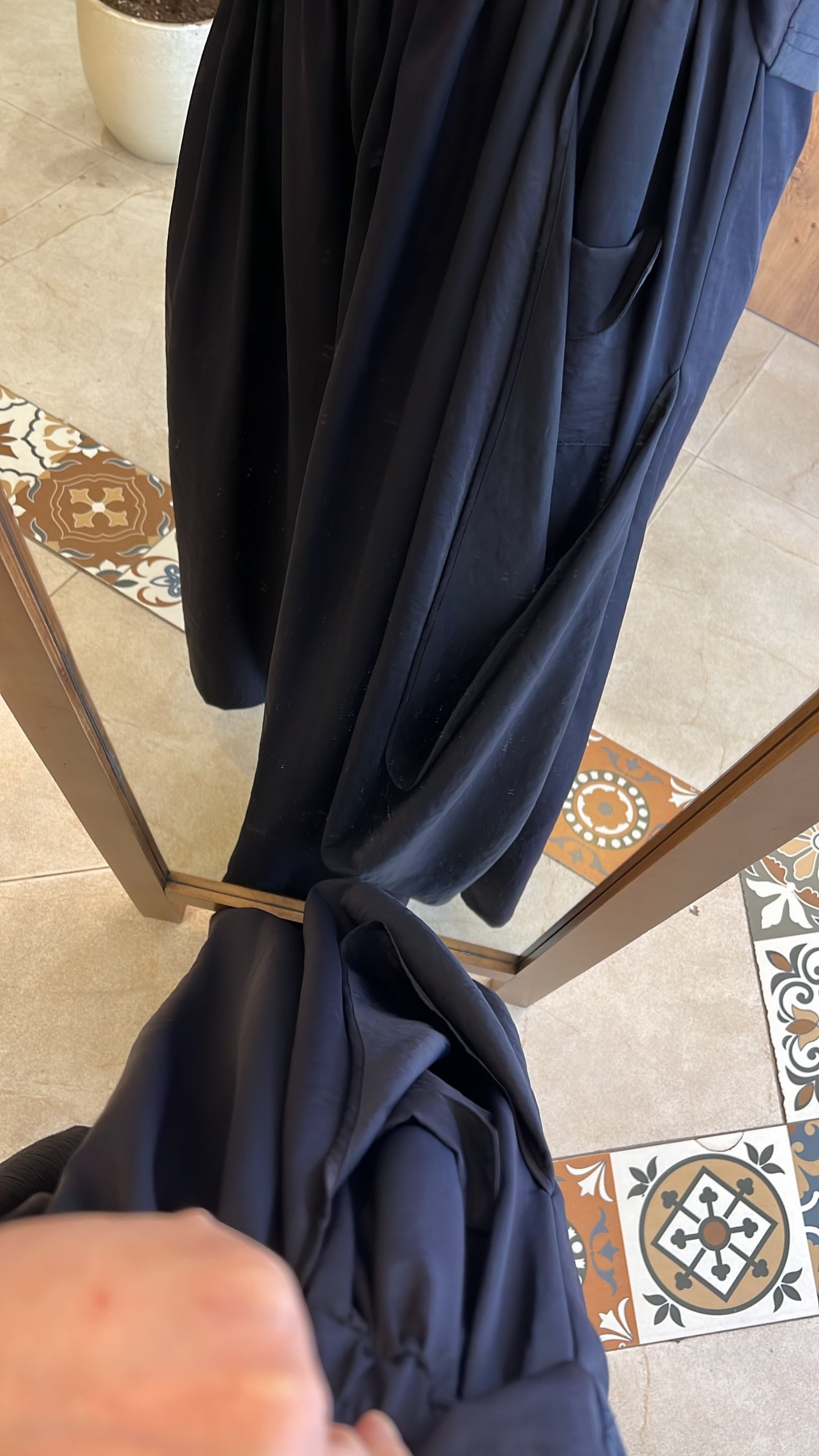 Uzun kollu bambu takım lacivert CEREMONY