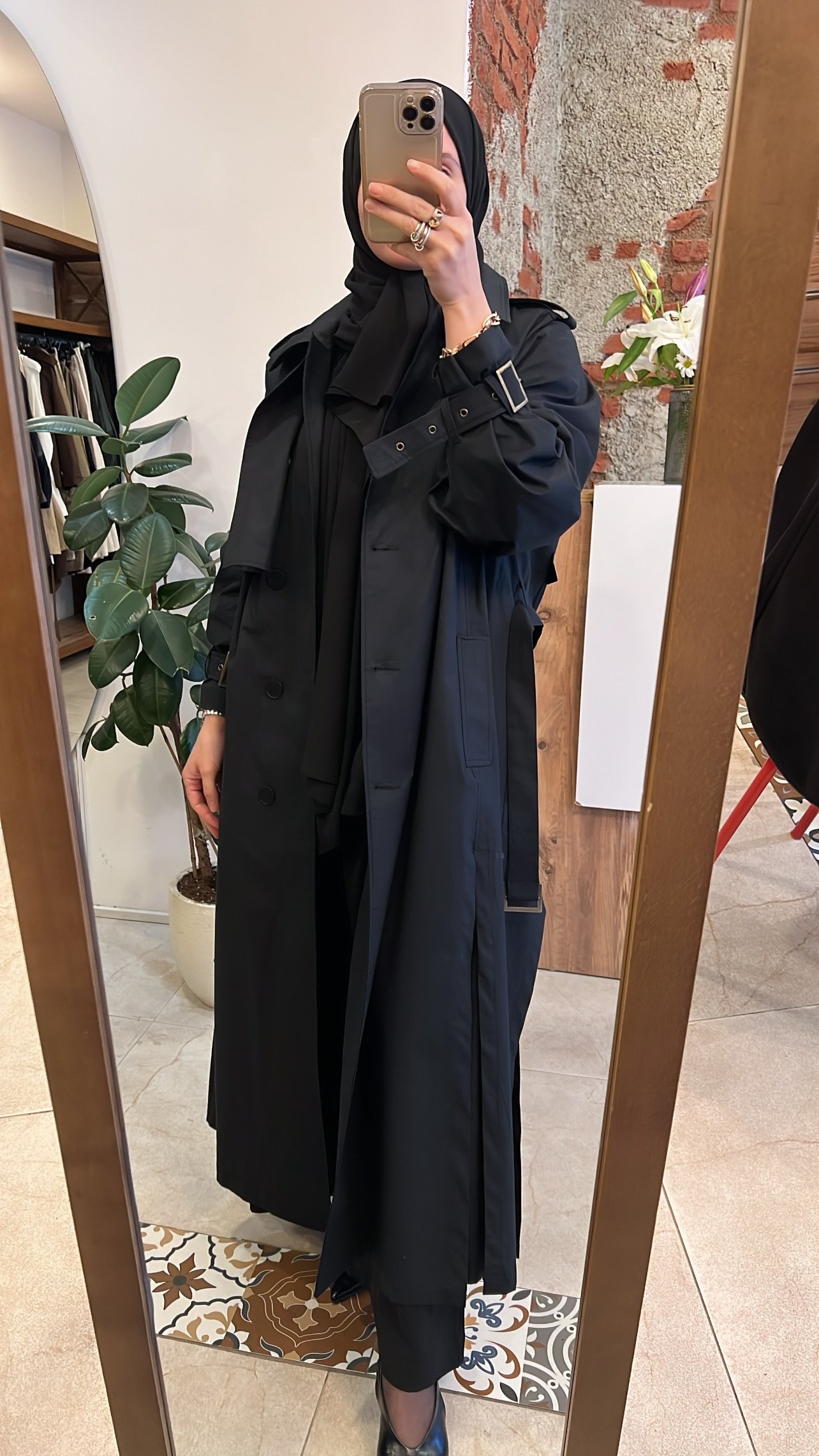 Valen trench siyah  QOOQ 