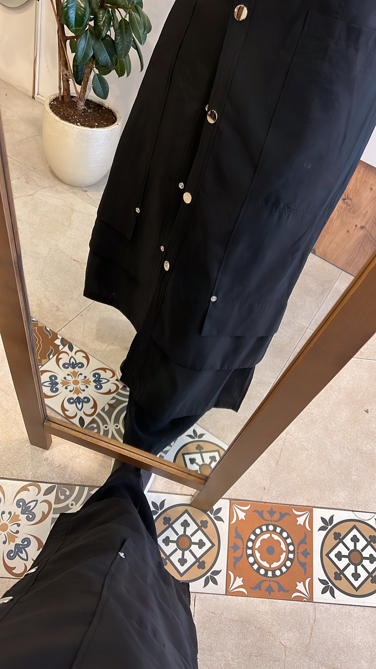 Yakası bağcıklı safir kap siyah  CEREMONY