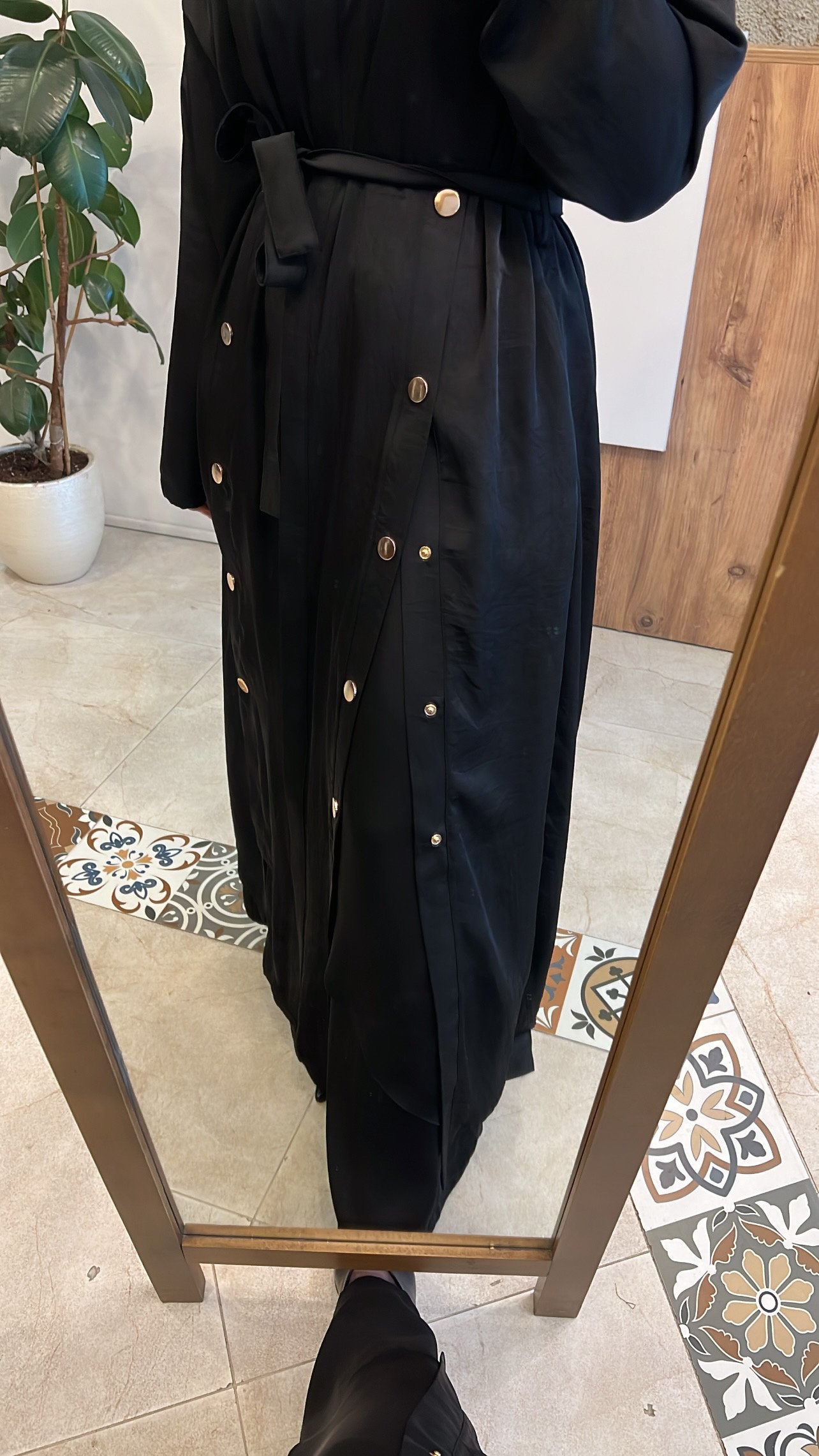 Yanları çıt çıt detaylı kap siyah CEREMONY