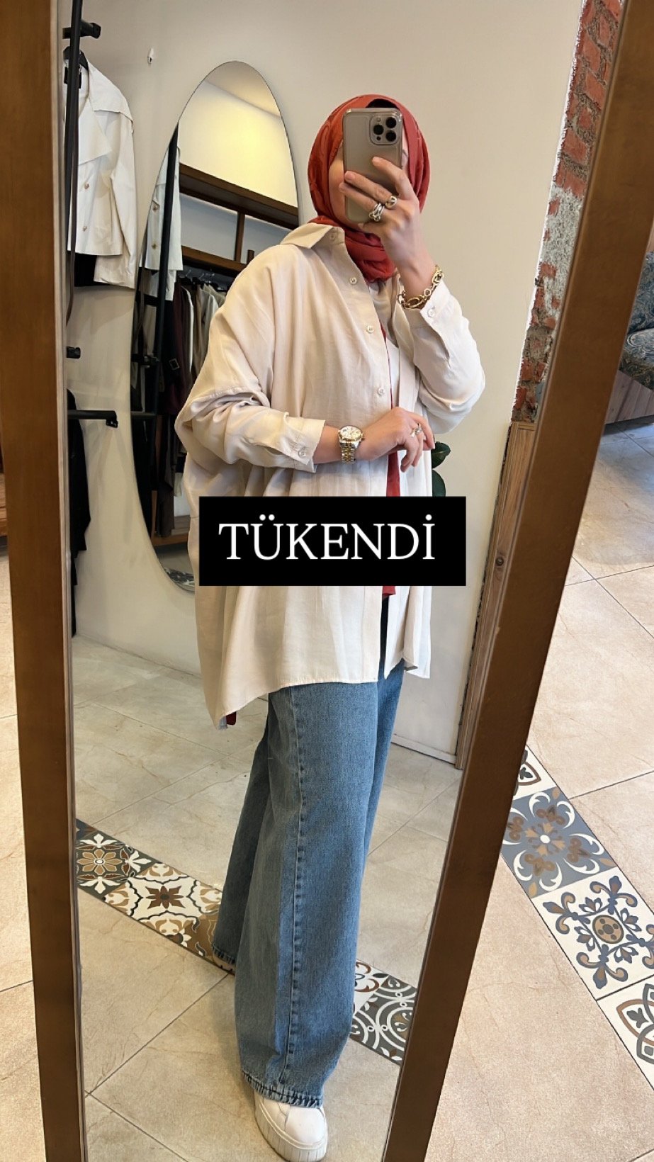 Yarasa kol gömlek bej QOOQ