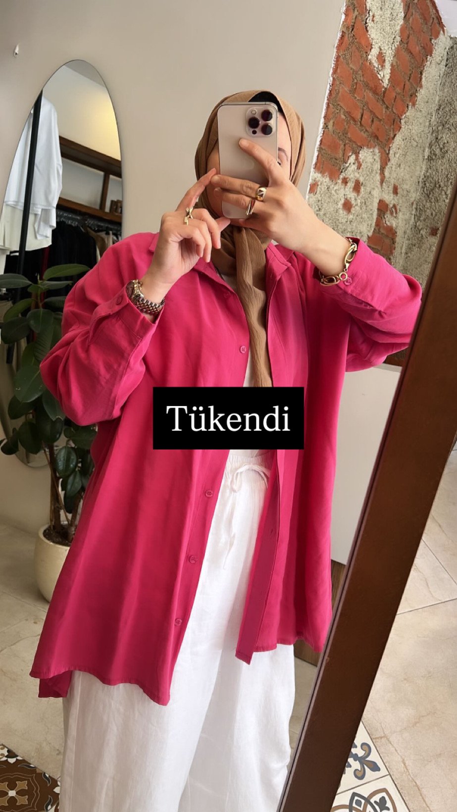 Yarasa kol gömlek fuşya QOOQ