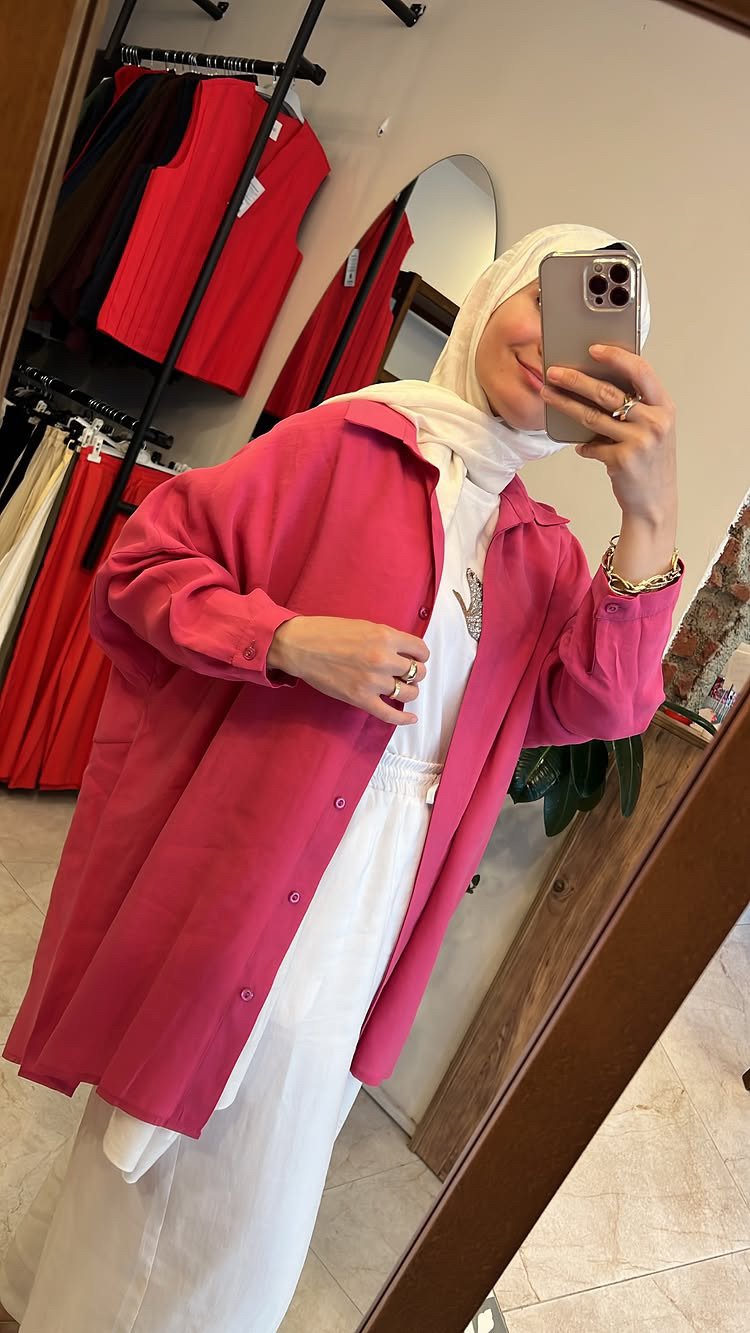 Yarasa Kol Gömlek Fuşya QOOQ Store 