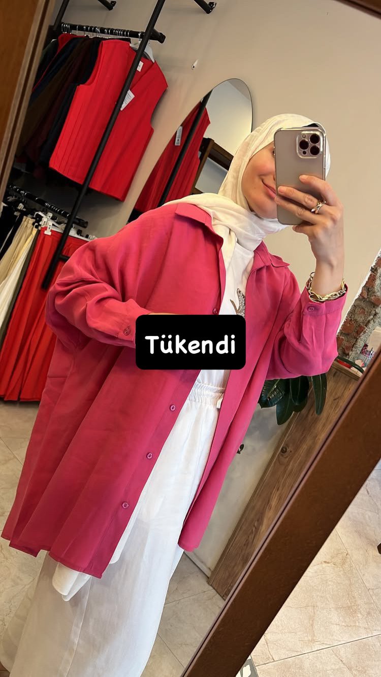 Yarasa Kol Gömlek Fuşya QOOQ Store 