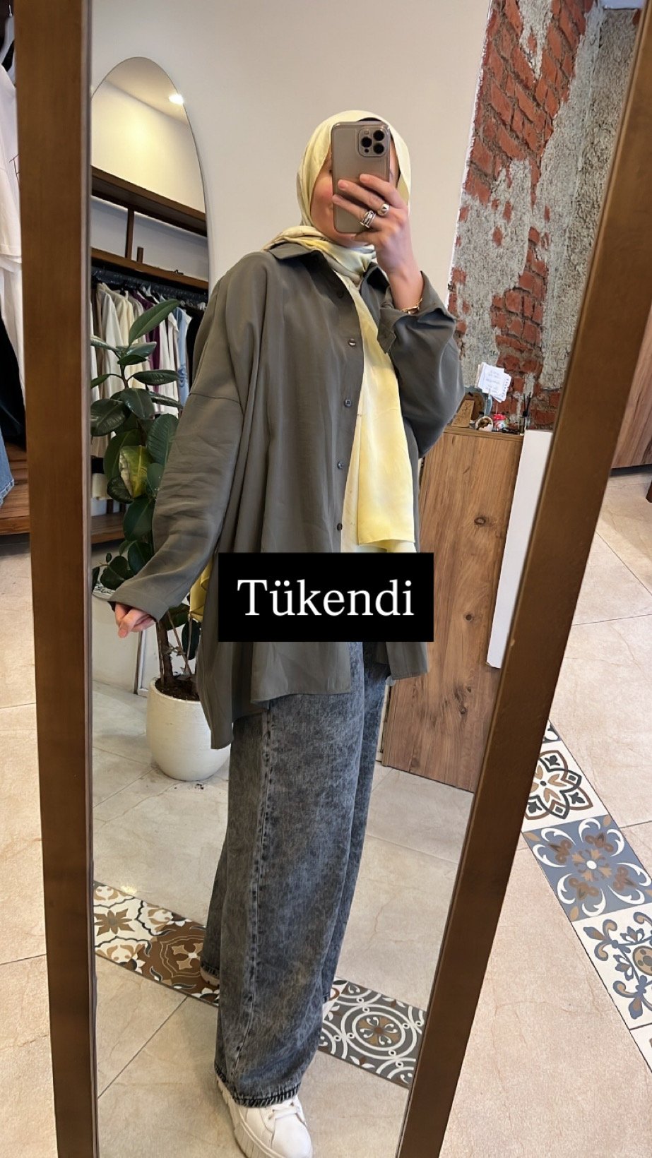 Yarasa kol gömlek haki QOOQ 