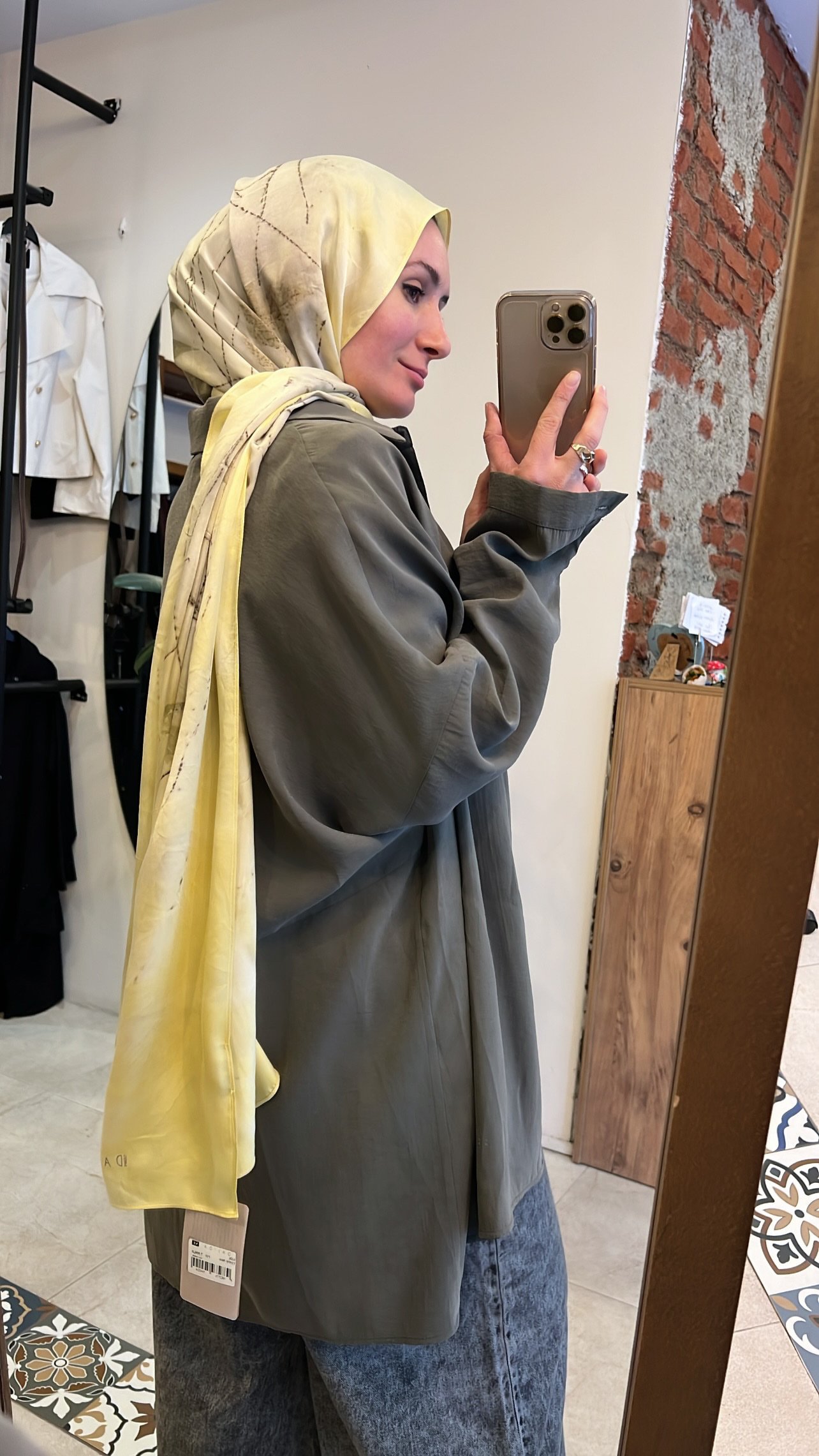 Yarasa kol gömlek haki QOOQ 