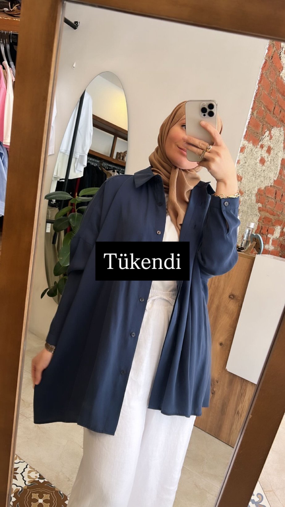 Yarasa kol gömlek lacivert QOOQ