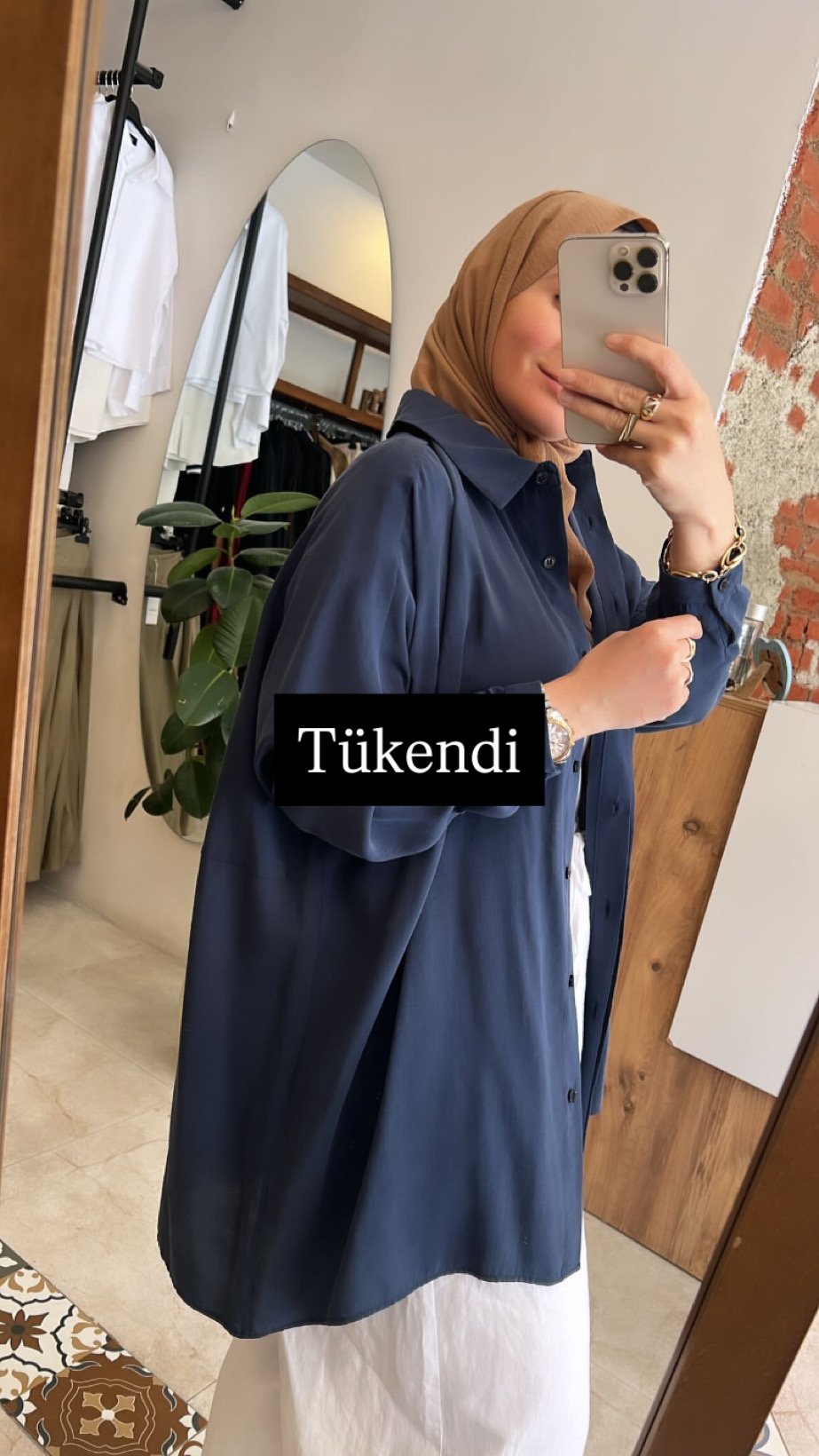 Yarasa kol gömlek lacivert QOOQ