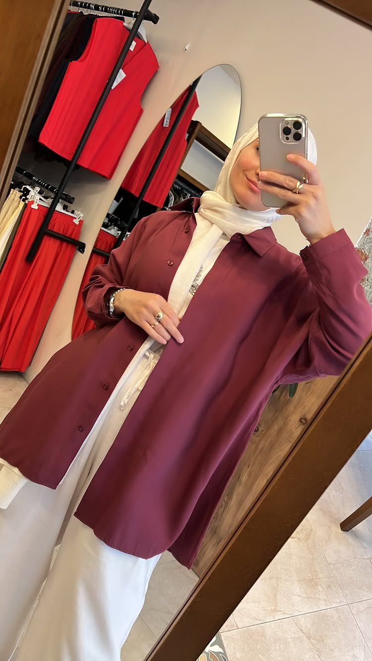 Yarasa Kol Gömlek Mürdüm QOOQ Store