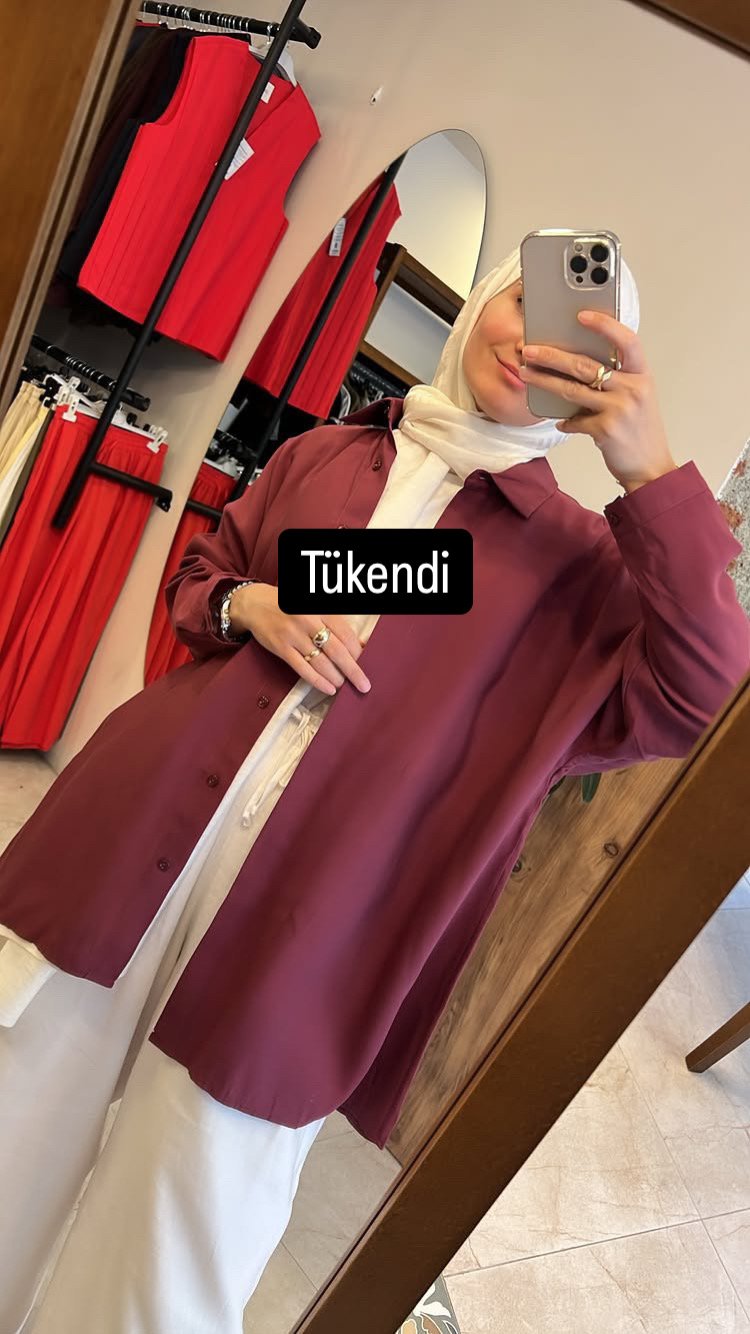 Yarasa Kol Gömlek Mürdüm QOOQ Store