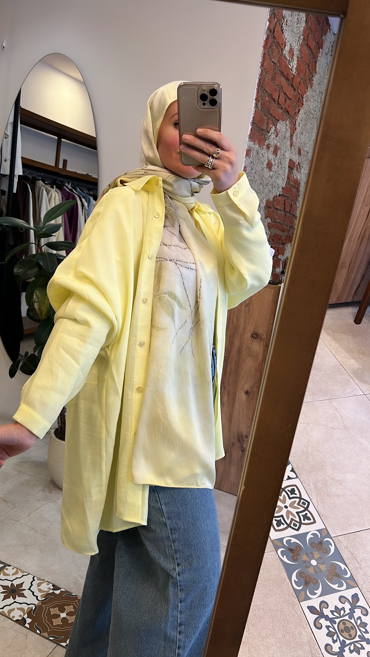 Yarasa kol gömlek sarı QOOQ 