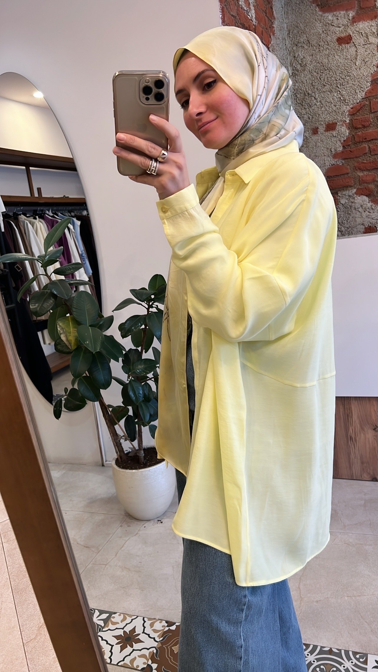 Yarasa kol gömlek sarı QOOQ 